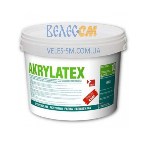 Акриловая краска AKRYLATEX для наружных работ (10 л)